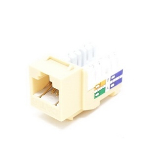 Dynacom 10606K-IV Keystone Jack, KwikJack Cat6 Data Jack Ivory