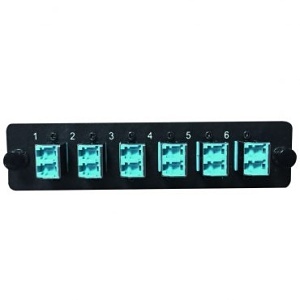 Lynn Electronics FPP-AD-L32S-06 LGX Fiber Adapter Panel with 6 LC Duplex Adapters / Ports and Internal Shutters, OM4 / OM3 Fiber Mode