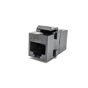 Dynacom 17159-C6-BK Keystone Jack, CAT6 Data Coupler, Black