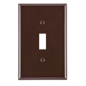 Leviton 80501 Wall Plate, 1-Gang, Toggle, Midway Size, Brown