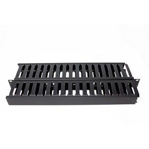 Dynacom 2016-FD2 Cable Duct, Finger Duct Panel Double-Sided, 1U