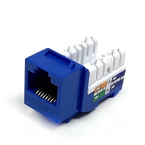 Dynacom 10605K-BL  KwikJack CAT5E HD Data Keystone Jack, Blue