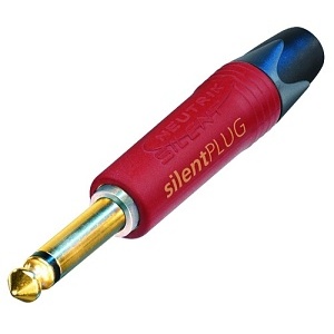 NEUTRIK NP2X-AU-SILENT 1/4" Phone Audio Plug Connector, 2-Contact, Cable Mount