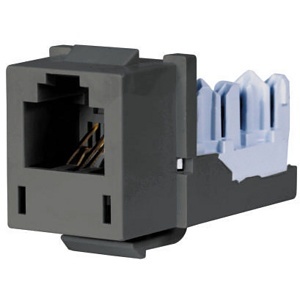 Hubbell HXJUGY HXJ USOC Keystone Jack, Gray