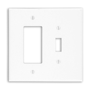 Leviton 88605 Wall Plate, 2-Gang, Toggle / Decora, Oversized, White