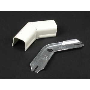 Wiremold 712WH 700 45 Degree Flat Elbow Fitting, White