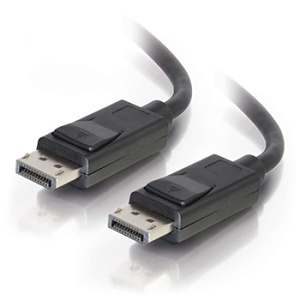 C2G CG54425 8K UHD DisplayPort Cable with Latches M/M, 30' (9.1m), Black