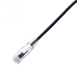 Lynn Electronics CPCS-6BK-001F CAT6 RJ-45 to RJ-45 Unshielded Copper Patch Cord, 1', Black