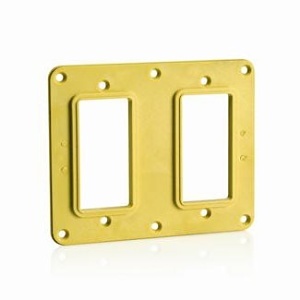 Leviton 3251-Y Double-Gang Ground Fault Circuit Interrupter and Cover, Yellow