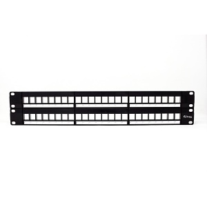 Dynacom 2013-48FP Cable Duct, HD Blank PP 48-Port 2Ru Plastic Face
