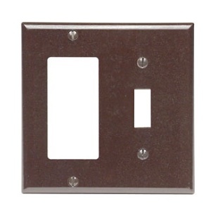 Leviton 80405 Wall Plate, Standard Size, Brown