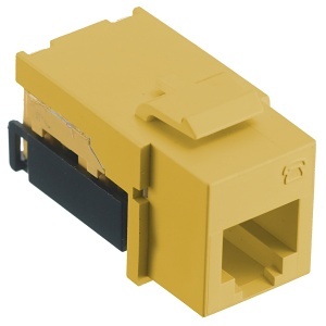 Hubbell NSJUY netSELECT USOC Keystone Jack, Yellow