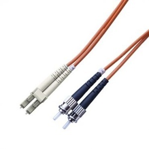 Lynn Electronics D-L2T-1R3-010M Fiber Optic Patch Cable, LC to ST Connectors, Multimode 62.5 Micron, Duplex, 3mm Zip Jacket