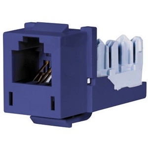 Hubbell HXJUB HXJ USOC Keystone Jack, Blue