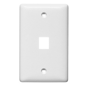 Hubbell NSP11W NetSelect Products, Wall, without Label, 1-Gang, 1-Port, White