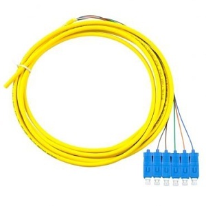 Lynn Electronics T6-SU119-BL-SRD-003M 6-Fiber 900uM Pigtail, 9/125 Single-mode Simplex, SC UPC, 3m