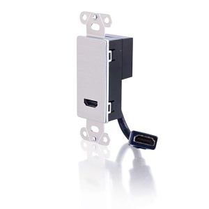 C2G CG41042 HDMI Pass Through Wall Plate, Aluminum