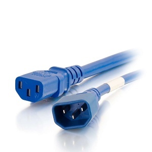 C2G CG17552 14AWG Power Cord (IEC320C14 to IEC320C13), 6' (1.8m), Blue