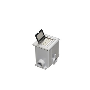 Arlington FLBC8510NL Electrical Back Box, Nickel Single Gang Floor Box with Frame