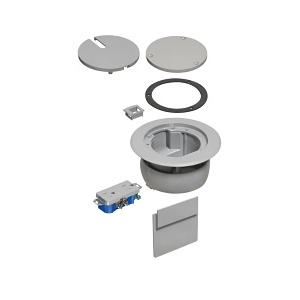 Arlington FLBC4560DGY Recessed Gray Faceplate and Mounting Box