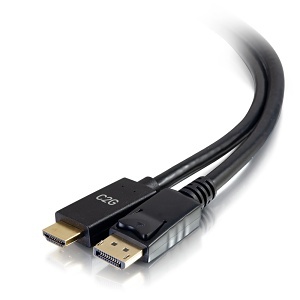 C2G CG54433 DisplayPort Male to HDMI Male, Passive Adapter Cable 4K 30 Hz, 6'
