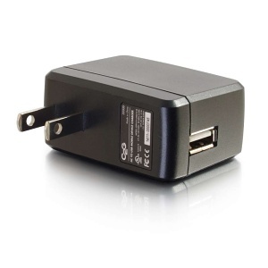 C2G CG-22335 1-Port USB Wall Charger, AC to USB Adapter, 5V 2A Output