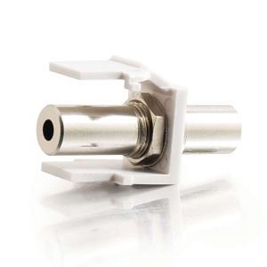 C2G CG-03819 Snap-In 3.5mm Stereo F/F Keystone Insert Module, White