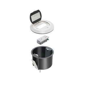 Arlington FLBR6500W Round Plastic Box, White