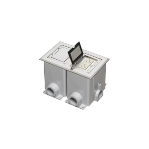 Arlington FLBC8520NL Nickel 2-Gang Floor Box Cover