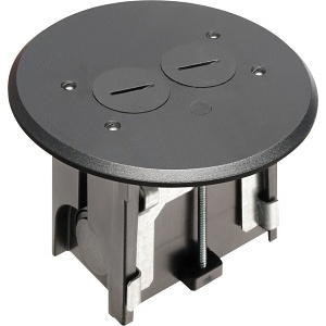 Arlington FLBAR101BL Adjustable Floor Box, Black