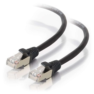 C2G CG-28692 CAT5E Snagless Shielded (STP) Ethernet Network Patch Cable, 7' (2.1m), Black