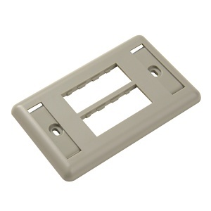 Ortronics 40300546-78 Wall Plate, FP TJ 4HOLE SG PC WM DK GRY