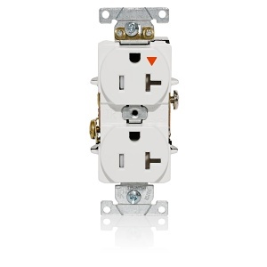 Leviton T5362-IGW Tamper-Resistant Isolated Ground Duplex Receptacle, 20A, 125V, White