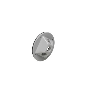 Arlington FBC42253GY Non Metallic Cover with (3) 1/2" Threaded Plugs and (3) 1/2" Threaded Openings, Gray
