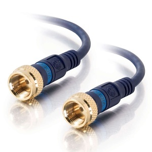 C2G CG-27226 Velocity Mini-Coax F-Type Cable, 3' (0.9m)