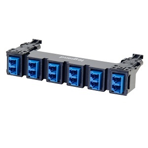 Ortronics HD6FM-FLC2CA-00 HDJ Series 6 LC Duplex to LC Duplex 12-Fiber Adapter Panel, OS2, Blue
