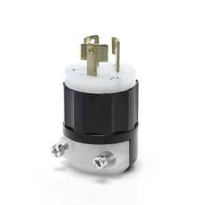 Leviton 4880-C Power Plug, EB Plug Lock 3PO 3WI L11-15P, 15A 250V