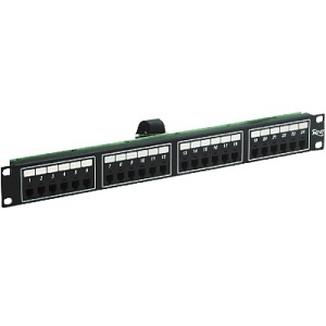 ICC ICMPPTF242 24-Port Voice 6P2C Patch Panel with Female Telco, RMS, Black