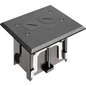 Arlington FLBA101BL Adjustable Floor Box, Black
