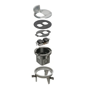 Arlington FLB4360NL Drop-In Floor Box, Nickel