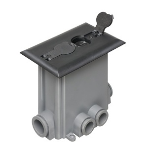Arlington FLBCF101BL Concrete Floor Box Flip Cover, Black