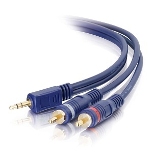 C2G CG40617 3.5mm Stereo Male to RCA Stereo Male Y-Cable, 50'