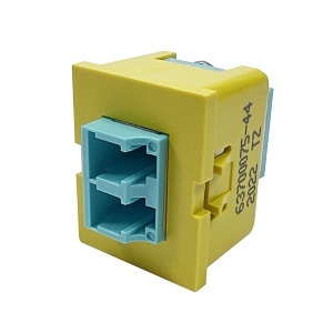 Ortronics 63700075-44 TRACJACK Line Card 1 Duplex Adapter, Aqua, Yellow