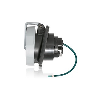 Leviton 520R5WLEV 20A Pin and Sleeve Receptacle, Black