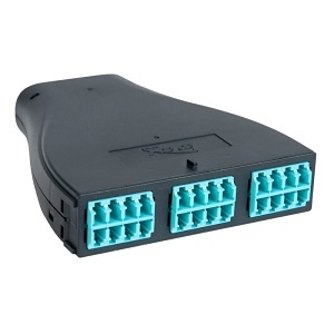 ICC ICFC24MLPG Fiber Optic Patch Panel, HD Plastic Cassette Lc/MPo, Om3, 50/125