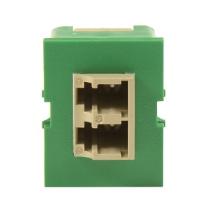 Ortronics 63700039-45 Multimode TracJack Adapter Module, LC Duplex, Green Housing