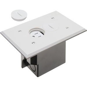 Arlington FLBR101W Retro Floor Box, White