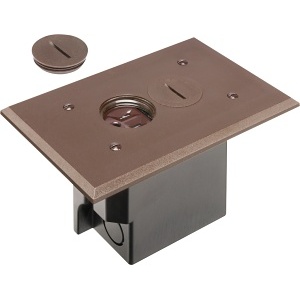 Arlington FLBR101BR Retro Floor Box, Brown