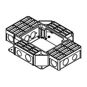 Wiremold RFB4-SS 4-Gang Shallow Floor Box