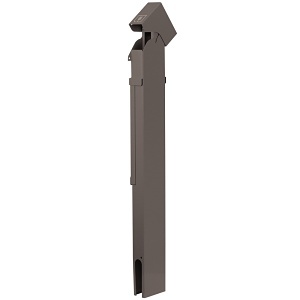 Leviton 1BH42-Z 1-Gang 42” Stainless Steel Power Pedestal, Direct Bury, Standard Hinge, Bronze